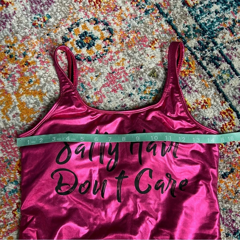 NWT‎ InGear Metallic High Cut Fuchsia Pink One Piece Swimsuit